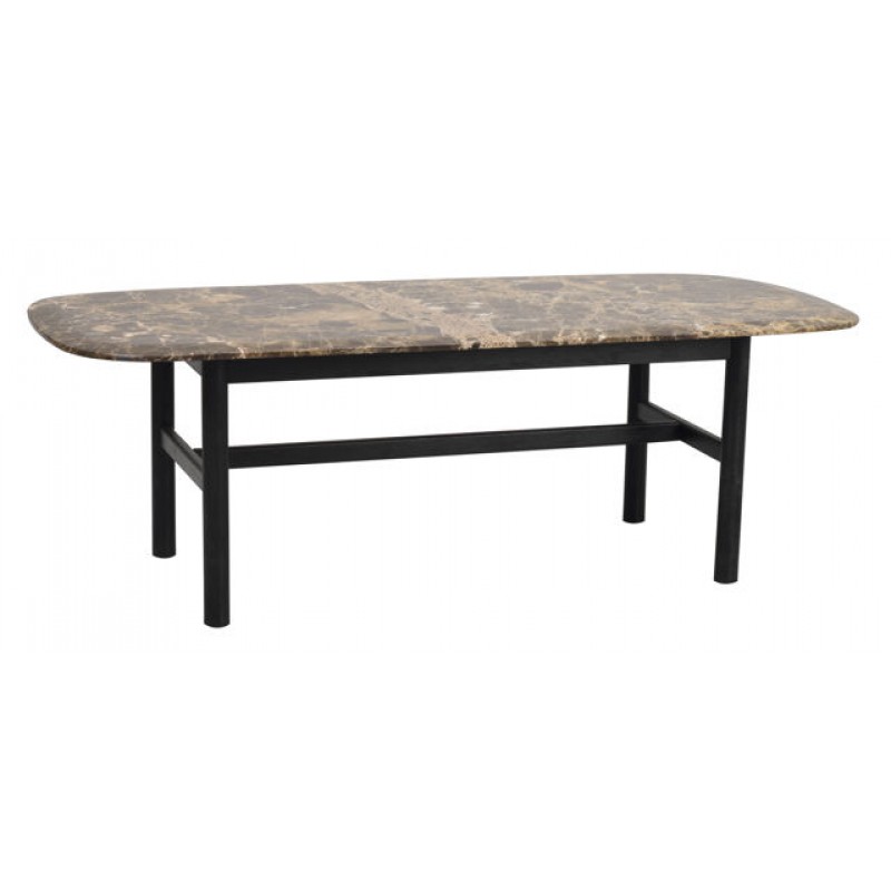 RO Hammond Coffee Table 135x62 Marble Brown/Black